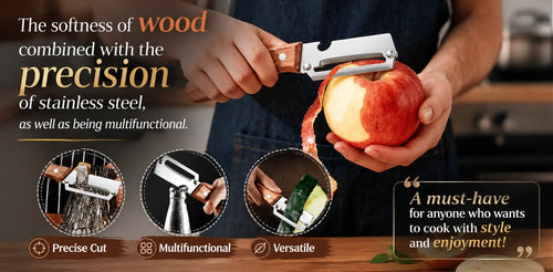 Multifunctional stainless steel peeler