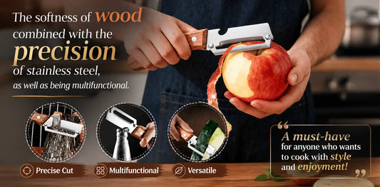Multifunctional stainless steel peeler