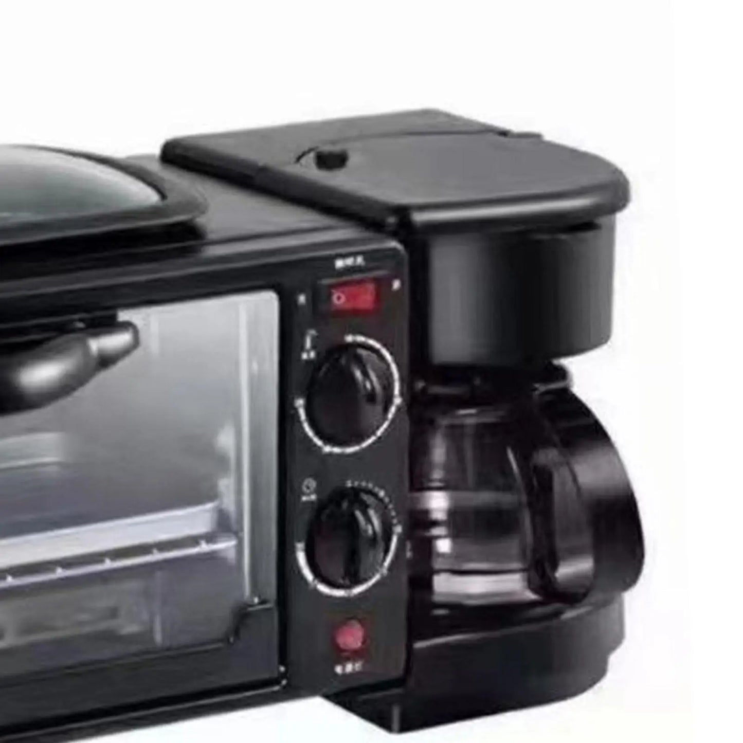3-in-1 coffee machine with glass lid