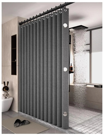 Foldable shower curtain for swimwear with magnets