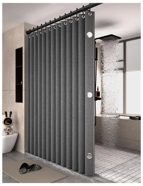 Foldable shower curtain for swimwear with magnets