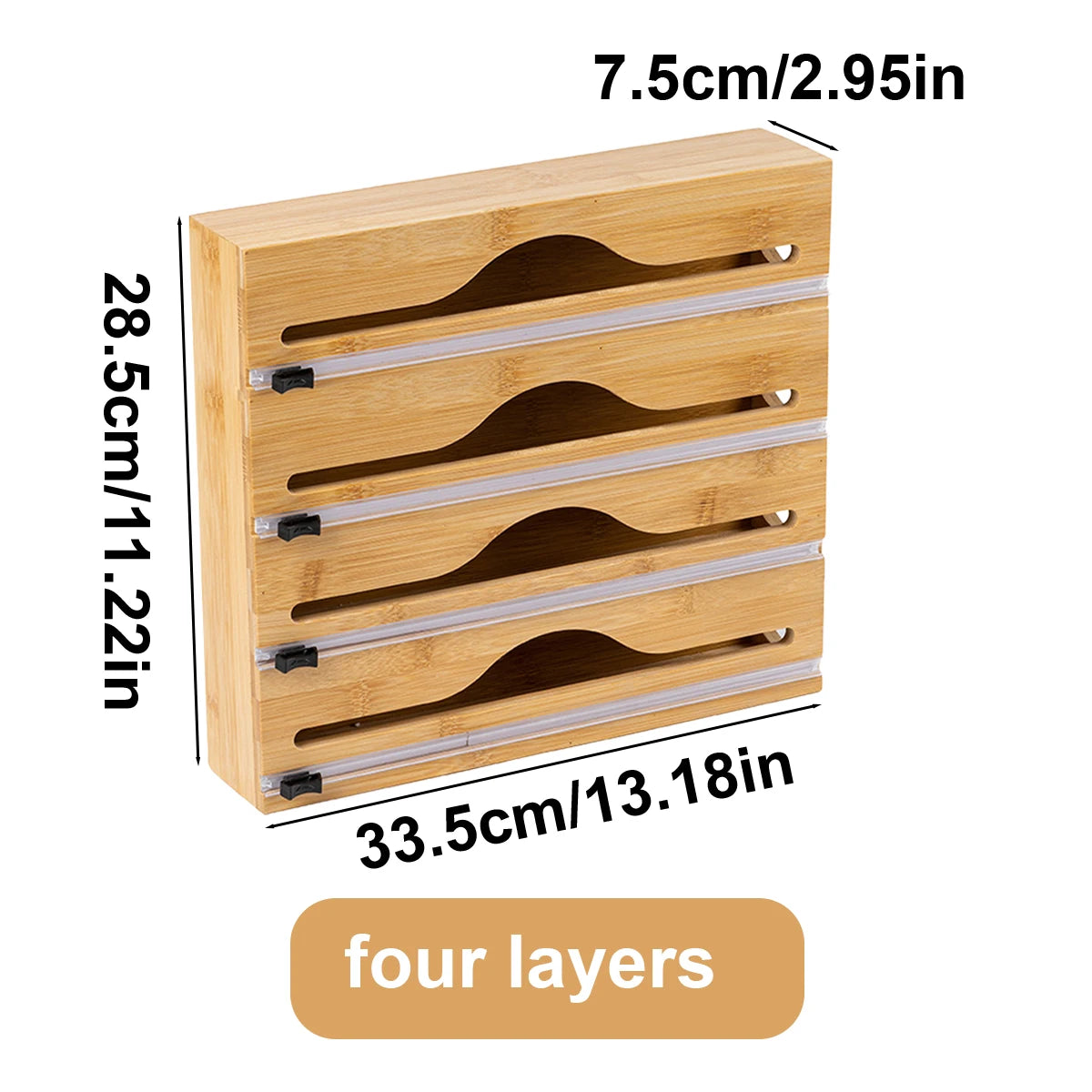 Plastic film dispenser for the kitchen