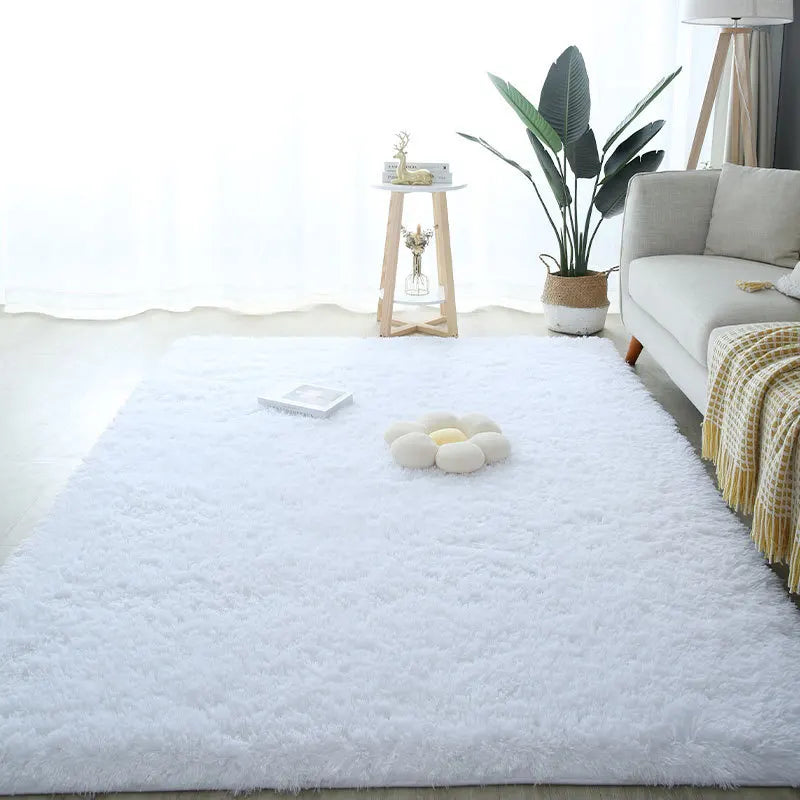Fluffy white rug