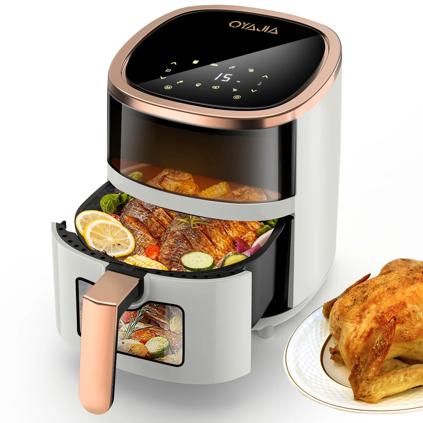 OYAJIA 6L deep fryer with smart touchscreen