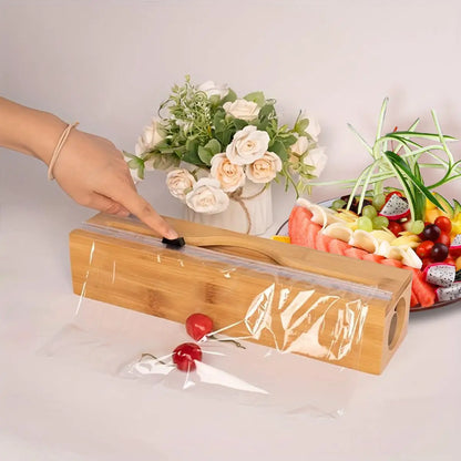 Plastic film dispenser for the kitchen
