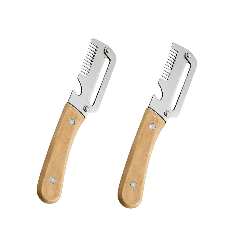 Multifunctional stainless steel peeler