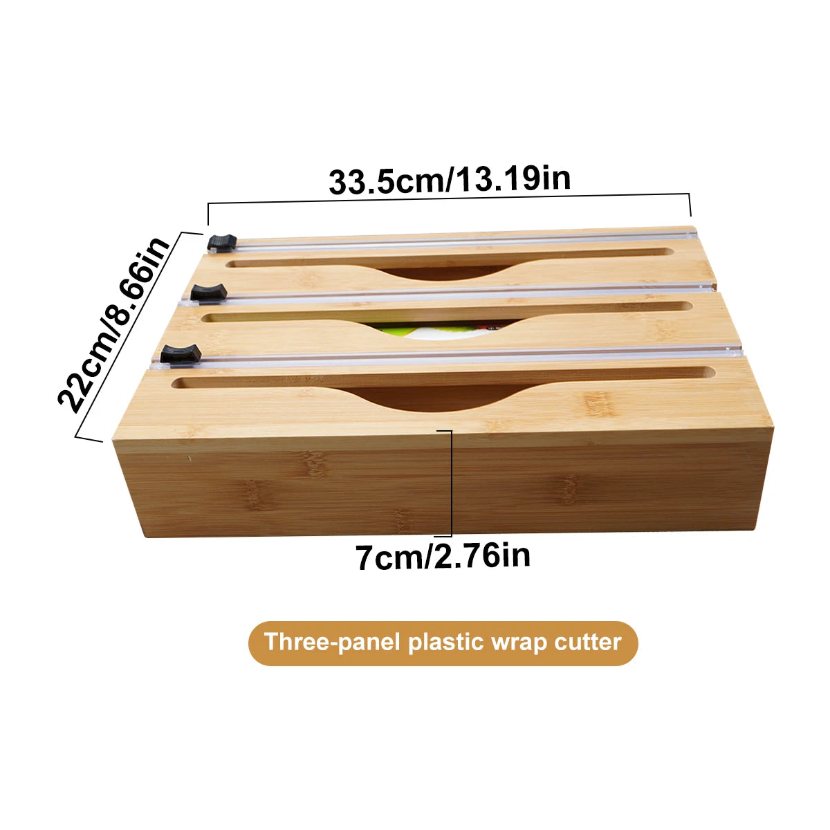 Plastic film dispenser for the kitchen