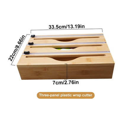Plastic film dispenser for the kitchen