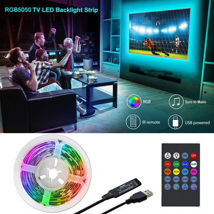 TV Backlight Music Sync USB Powered RGB LED Strip Light