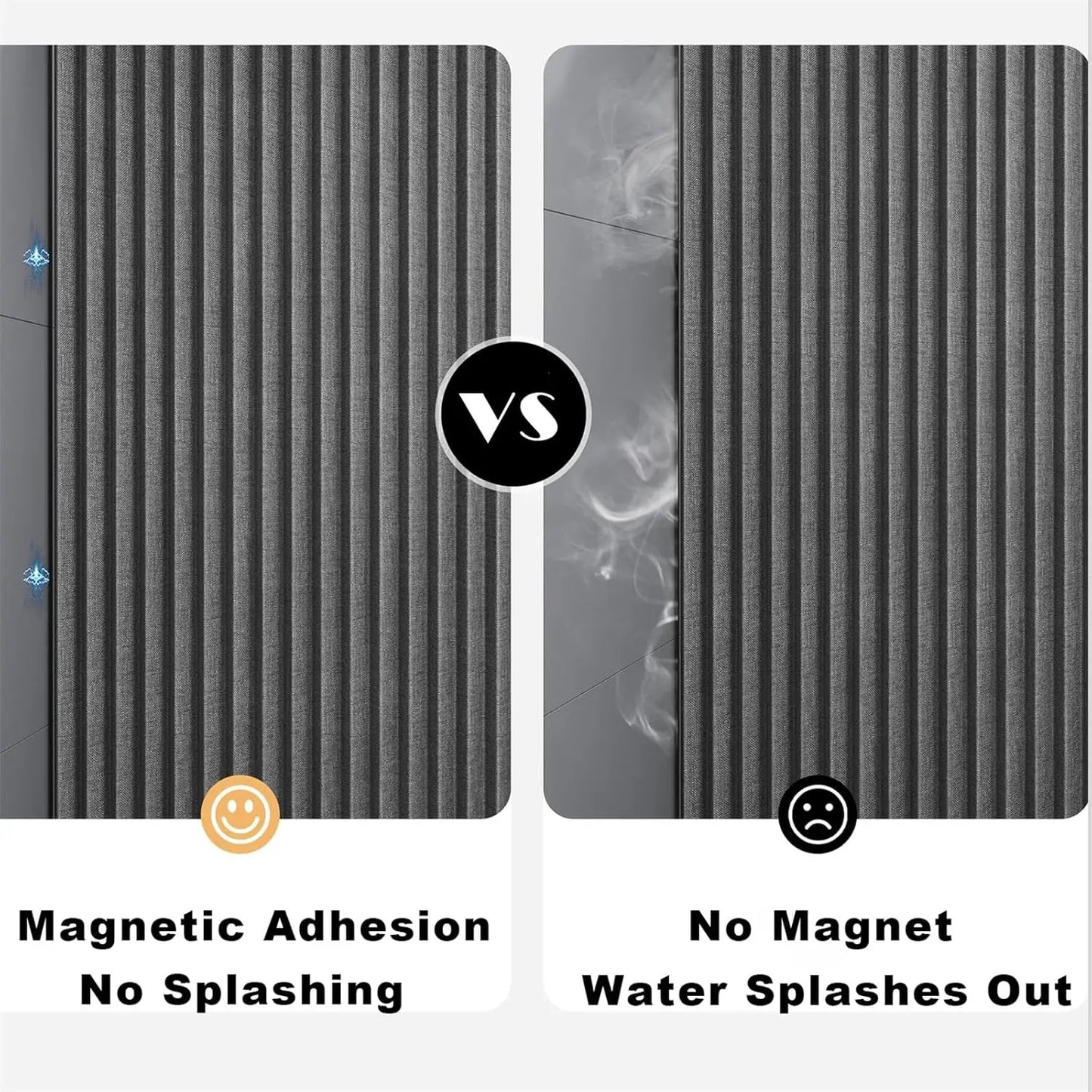 Foldable shower curtain for swimwear with magnets