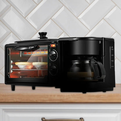 3-in-1 coffee machine with glass lid
