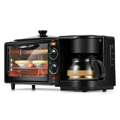 3-in-1 coffee machine with glass lid