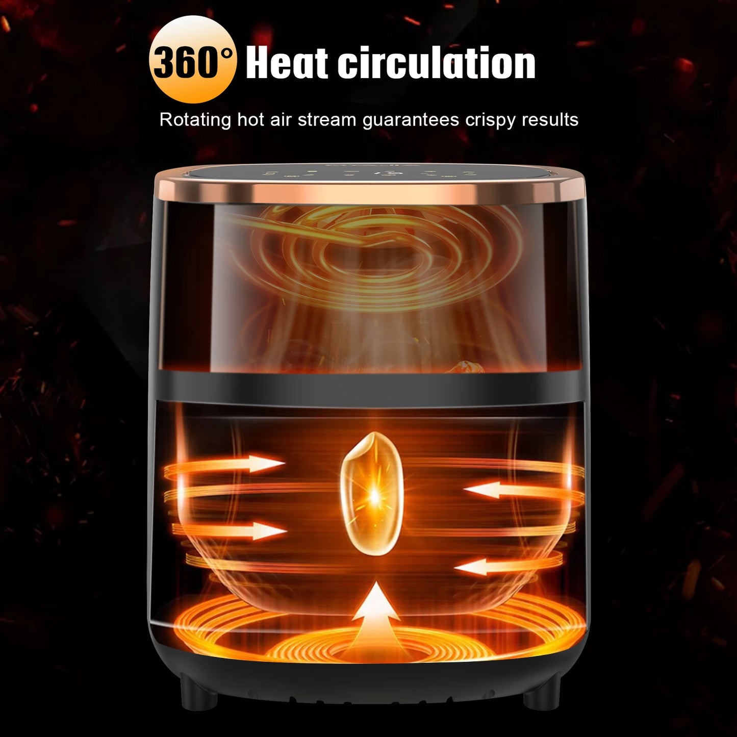 OYAJIA 6L deep fryer with smart touchscreen