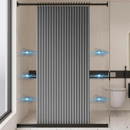 Foldable shower curtain for swimwear with magnets