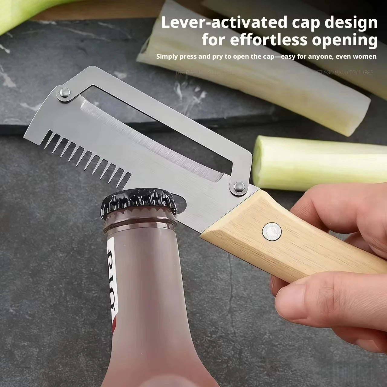 Multifunctional stainless steel peeler