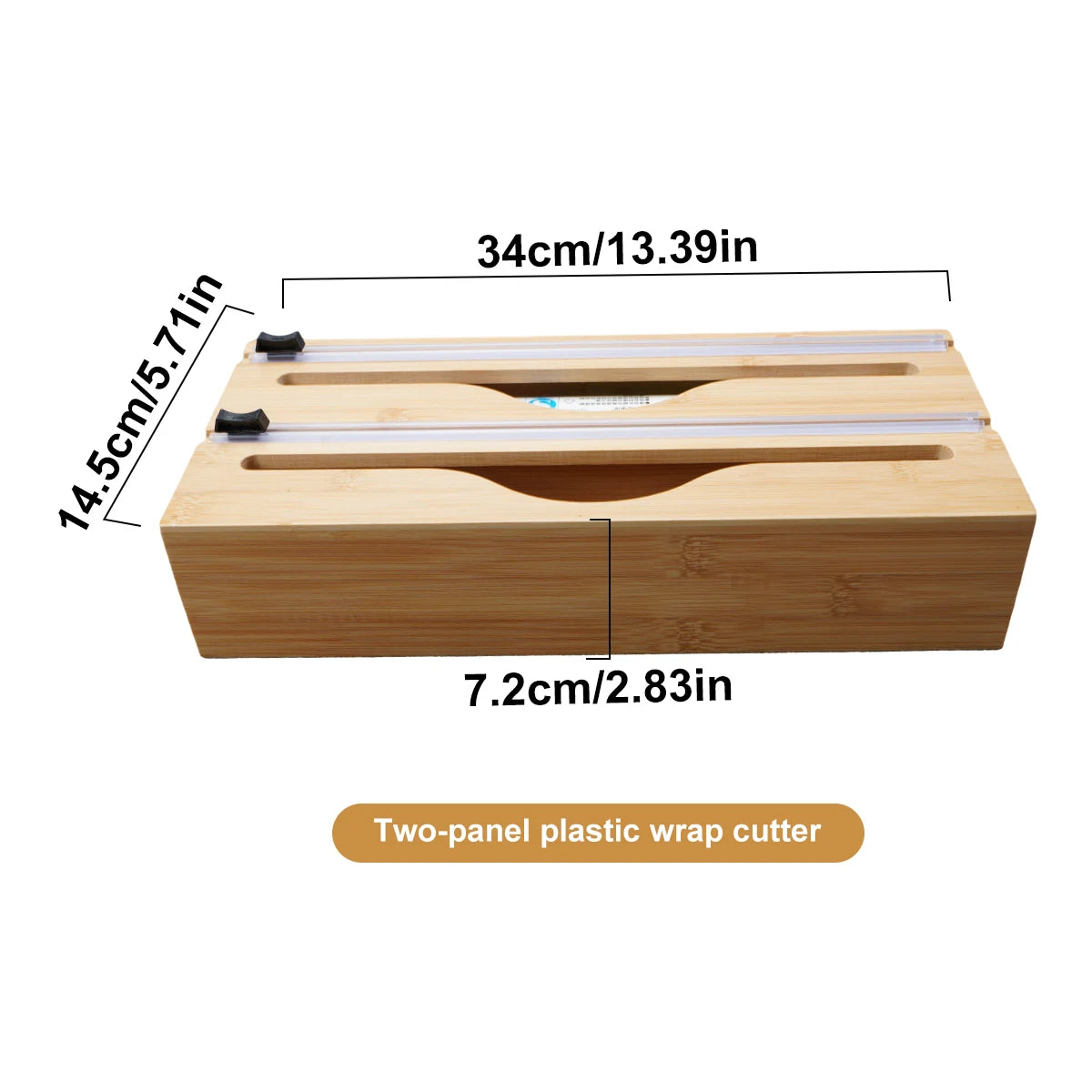 Plastic film dispenser for the kitchen