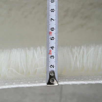 Fluffy white rug